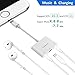 Excellenter Compatible Splitter & Adapter Replacement for IP X / 8/8 Plus / 7/7 Plus, 3.5 mm Aux Audio Headphone Jack Adapter Dual 8 Pin Music Charge Cable Charger Connector