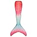 Fin Fun Mermaid Tail Only, Reinforced Tips, NO Monofin, Bahama Blush, Youth 12