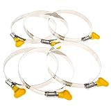 1st Place Products 1/2 inch Wide 4 inch Key Hose Clamp Set - Pack of 6 - Great for Dryer Vents & Dust Collection Systems - 3 1/2" to 4 1/2"
