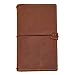 Travelers Notebook Cover with 4 Elastics, Inner Pocket + Card Sleeve, Distressed Brown Genuine Leather, Standard Size