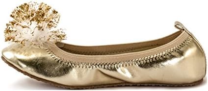 Subibaja Girls' Gala Tinker Bell Slip-On Flat (26, Gold)