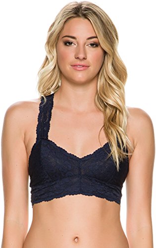 Free People Womens Galloon Lace Racerback Crop Bralette