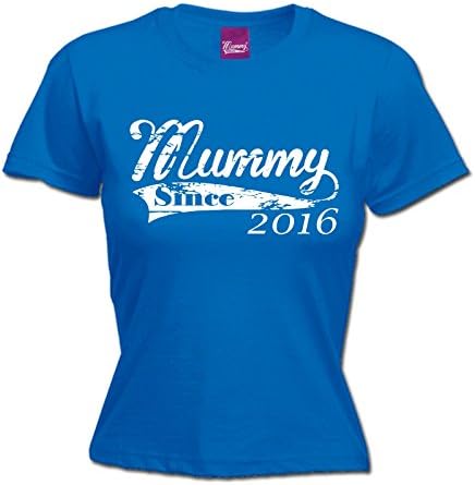 123t Women's Mummy Since 2016 Mum Mother T Shirt Grandma Children Child Kids Granny Year Personalised Baby Babies Birthday Gift Christmas Present FITTED T-SHIRT