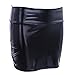 YiZYiF Women's Shiny Metallic Dress Liquid PVC Leather Wet Look Mini Skirt