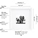 Americanflat 8x8 Picture Frame in White - Displays 4x4 With Mat and 8x8 Without Mat - Composite Wood with Shatter Resistant Glass - Horizontal and Vertical Formats for Wall and Tabletop