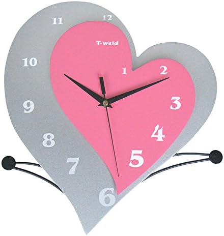 Creative Wall Clock Pink and silver 14"