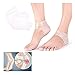 Plantar Fasciitis Silicone Moisturizing Gel Heel Socks，Compression Foot Care Protector for Dry Hard Cracked Skin Care，Ankle Inferior Heel Pain Relief Women and Men (Pack 4PCS, Transparent)
