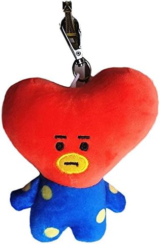 Kpop BTS BT21 Soft Plush Keychain Doll Key Ring CHIMMY COOKY MANG KOYA Stuff Toy (tata)