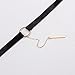 Udobuy 2 Pcs Set Fashion Simple Style Black Velvet PU Leather Choker Necklace Eye Bead Charm Tattoo Choker