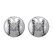 GIMMEDAT Baseball Silver Stud Earrings Jewelry Mom Woman Fan Gift