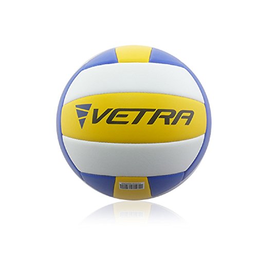 image for VETRA Volleyball Soft Touch Volley Ball Official Size 5 Yellow/Blue/Wh