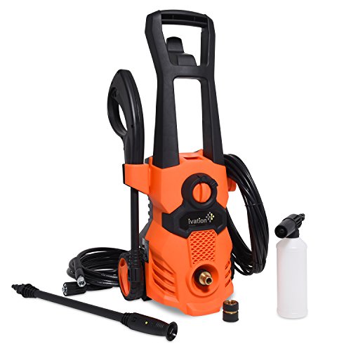 UPC 840102190458, Ivation Electric Pressure Washer 1520 PSI 1.32 GPM, 13 Amp, High Power Hose Nozzle Gun &amp; Soap Foam Cannon