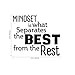 Mindset is What Separates Best from The Rest - Inspirational Quotes Wall Art Vinyl Decal - 23