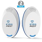 Ultrasonic Pest Repellent Control 2018 (2-PACK), Plug in Home, Flea, Rats, Roaches, Cockroaches, Fruit Fly, Rodent, Insect, ndoor and Outdoor Repeller, Get Rid of Mosquito, Ant