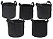 247Garden 5-Pack 1-Gallon Aeration Fabric Pot/Plant Grow Bag w/Handles (260 GSM, Black, 6H x 7D)