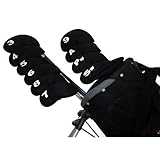 HDE Golf Club Headcovers for Irons Neoprene Slip On Head Cover Sleeves (Black)