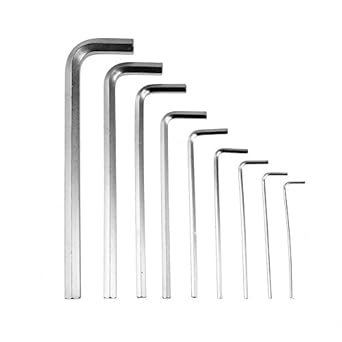 Crispy 9 Pcs L-Shape Hex Key Repair Tools Powerful Type Allen Wrench Set High Chrome Vanadium Steel Middle Ball Head
