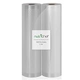 NutriChef Premium Reliable Home Audio/Video Product Clear (PRTPKVS14RL), One Size, 11"x50' Rolls (2-Pack)
