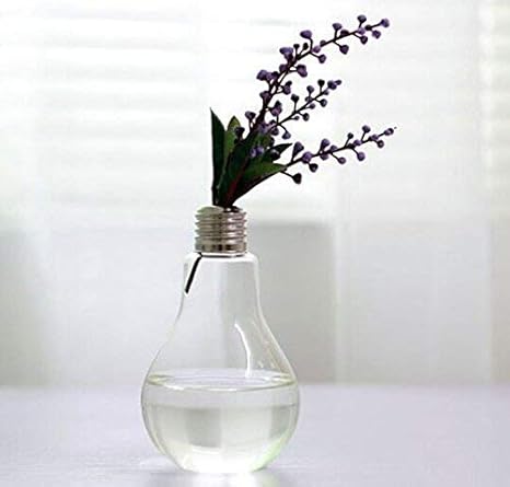 Buy Creative Light Bulb Flower Vase For Home Indoor Office Decor