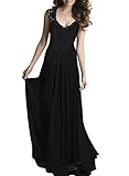Voinnia® Women's Casual Deep V Neck Sleeveless Vintage Maxi Dress