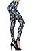 Leggings Depot High Waisted Camouflage & Multiple Print Leggings for Women-Full Length-R519, Peacock Feather, Plus Size