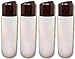 Earth's Essentials Four Pack of Refillable 8 Oz. HDPE Plastic Press Cap Bottles with Patented Screw On Funnel-Great for Dispensing Lotions, Shampoos and Massage Oils.