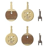 Dymoece 2 Pairs Bicycle Disc Brake Pads for Avid BB5 Mechanical Disc Brake (Resin,Semi-Metallic,Sintered Metal)