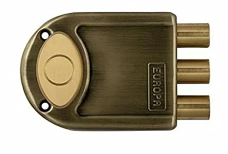 Europa Brass Dimple Key Main Door Lock 8113 Ab Metallic