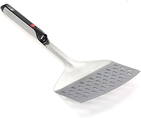 Grill Light Stainless Steel BBQ Grilling Fish Spatula with LED Flashlight - Thick Restaurant Grade Steel - Wide Surface for Delicate Fish - Waterproof & Dishwasher Safe