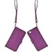 Wisdompro Wallet Case for iPhone 5, for iPhone 5s, for iPhone SE 2016, PU Leather Protective Phone Case Cover with Credit Card Slots and Magnetic Closure for iPhone SE 1st Generation/5s/5 - Purple