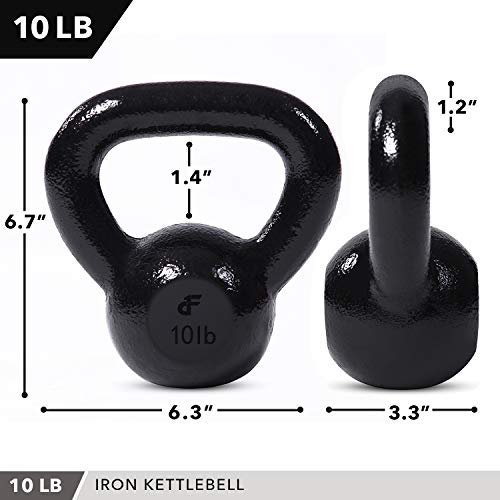 Kettlebell-Weights-Cast-Iron-by-Day-1-Fitness--11-Sizes-Available-5-60-Pounds-Ballistic-Exercise-Core-Strength-Functional-Fitness-and-Weight-Training-Set-Free-Weight-Equipment-Accessories