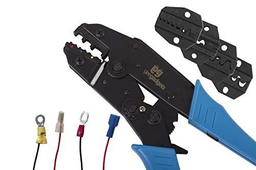 Wire Crimper With 4 Dies Tool Kit - Adjustable Settings - Ergonomic Handle For Comfortable Use - With Mini Tool Set Box - By Gee Gadgets (Certified Refurbished) - Thumbnail 2