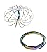 Atoz Create Magic Flow Rings Kinetic Educational Spring Toy Funny Outdoor Game Intelligent Relax 3D Kinetic Ring Spring Bracelet Stainless Metal Galactic Globe Toy Fit for Kids Boys Girl(Multi Color)
