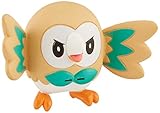 Takaratomy EX EMC-02 Pokemon Rowlet Mini Action Figur, 1.5-Inch