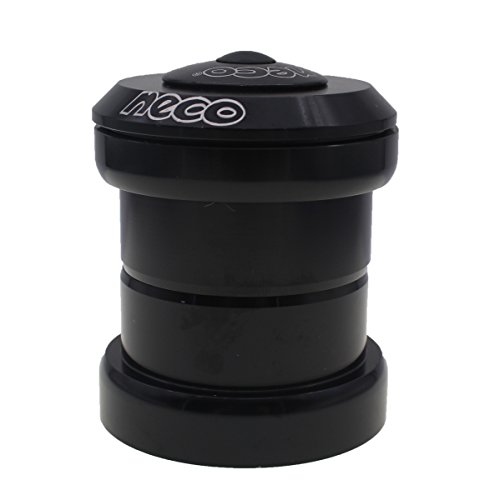 Neco 1.5" Reduced to 1-1/8" Sealed Bearing Bike External Cup Threadless Headset 49.7mm Headtube Head Tube (Black) - Thumbnail 3