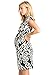 My Bump Women's Side Bow Tie Pattern Cap Sleeve Maternity Dress (Made in USA)