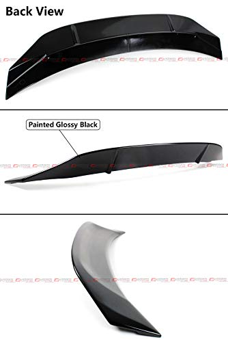 Cuztom Tuning Fits for 2016-2019 Honda Civic 4 Door Sedan V3 Glossy Black Highkick Duckbill Trunk Spoiler Wing