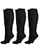 Luxury Divas Black All Cotton 3 Pack Extra Heavy Slouch Socks Made In USA