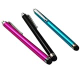 3 Pack of Black Blue Pink Stylus Universal Touch Screen Pen for Ipad 2 Ipod Iphone 4,4S,3g ,3gs,Motorola Xoom, Samsung Galaxy Tab 8.9 10.1, Blackberry Playbook HTC Flyer Evo