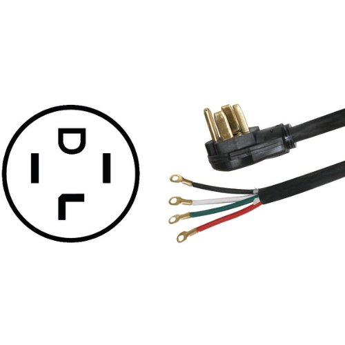 Certified Appliance 77060 4-Wire Dryer Cord, 4-Feet