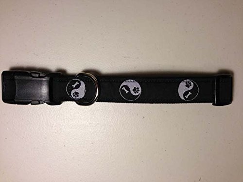 1" YinYang Ninja Dog Large Hemp Collar