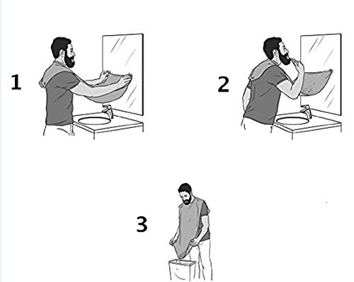 Beard catcher apron beard cape for shaving,beard styling and shaping template comb tool - Image 4