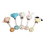 VIILER 2 Pcs Set Dog Squeaky Toys Aggressive Stuffed Chewers Indestructible Molar Toys for Small Medium Dog Puppies Knots Shape (Random style)