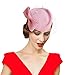 Lady Womens Dress Fascinator Wool Felt Pillbox Hat Party Wedding Bow Veil A082