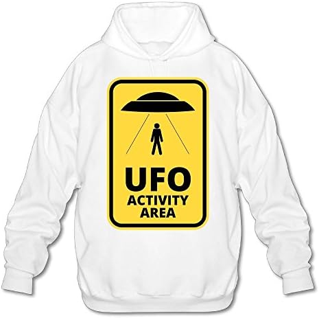 Iboqumin UFO Activity Area Men's Hooded Sweatshirt XXL White