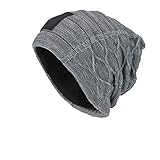 MJ-Young Mens Womens Slouchy Cable Knit Beanie Hat