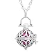 Eudora Harmony Bola Elegant Iris Pendant Necklace 16mm Angel Caller Chime & 30'' Deep Pink