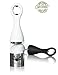 Salt and Pepper Bottle Opener Manual Grinder By TessenWare - Certified BPA FREE [Food Safe Plastic] [Brushed Stainless Steel] Adjustable Coarseness Setting with Ceramic Grinder Tip. (2, Black & White)