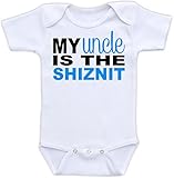 My Uncle Is the Shiznit - Funny Baby Bodysuit (Size 6M, Blue)