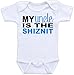 My Uncle Is the Shiznit - Funny Baby Bodysuit (Size 6M, Blue)